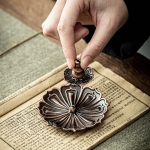 【禅意香道】红铜莲花香插