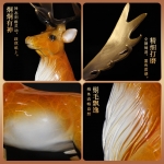 【福鹿临门】全铜福鹿摆件（大号）