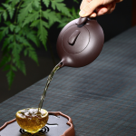 【一帆风顺】手工原矿帆形壶钮紫砂壶--断货