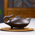 【一帆风顺】手工原矿帆形壶钮紫砂壶--断货