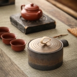 【日式粗陶】朴风茶叶罐