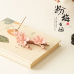 梅花香插茶室书房手工陶瓷小摆件
