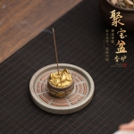 八卦聚宝盆香插中式创意盘香炉香器