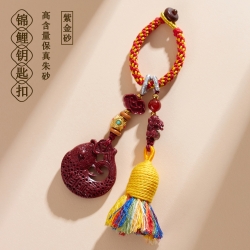 高含量朱砂富贵鱼上岸锦鲤钥匙扣