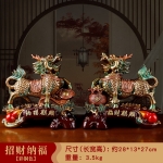 中式如意纳福麒麟摆件