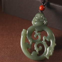 【春节限量版】 弥勒佛公龙虎镂空吊坠（限6个）