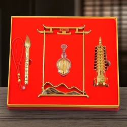 鱼跃龙门金属摆件