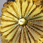 【繁花似锦】925银镀金花丝三层花朵9.5mm珍珠胸针吊坠两用