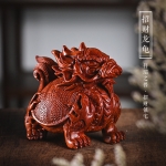 【招财镇宅】血檀木龙龟小摆件