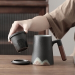 【东方禅意】釉画彩手绘陶瓷茶杯