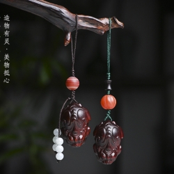 【造物有灵】小叶紫檀木雕貔貅随身挂饰