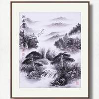 带视频合影*画家   周金阊《清泉山居》         