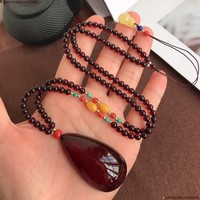 *品 血珀  水滴吊坠