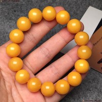 *品 鸡油黄 蜜蜡  13.2手串