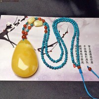 *品 俄料 浓白 花蜡 水滴吊坠