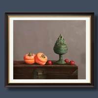 写实油画精品可合影 李向标 《柿子》