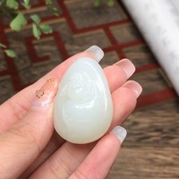 精选  和田玉白玉  弥勒佛  挂件
