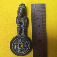 铜人  手把件  工艺品