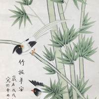 北京美协会员 凌雪 《竹报平安》