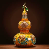 全铜工艺品花开富贵铜葫芦摆件