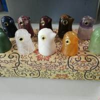 天然玉石鸟头摆件10个