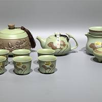 【当代手作】汝瓷茶具一套