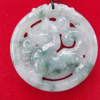 天然翡翠（A货）瑞兽挂件，