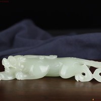 和田玉 《招财貔貅》摆件手把