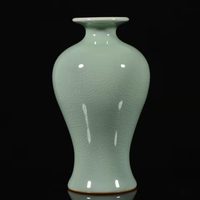 汝瓷-豆绿釉-手工-小号梅瓶
