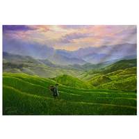 朝鲜一级画家可合影 崔明星 《风景》            