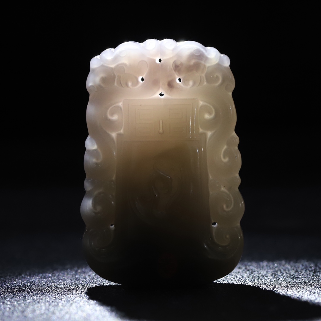 和田玉烟紫【龙凤呈祥】对挂-玄商拍客-拍卖